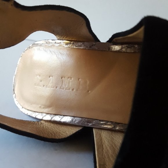 L. A. M. B. Wedge Sandal - Size 5. 5 US L.A.M.B. Wedge Suede Platform Pumps